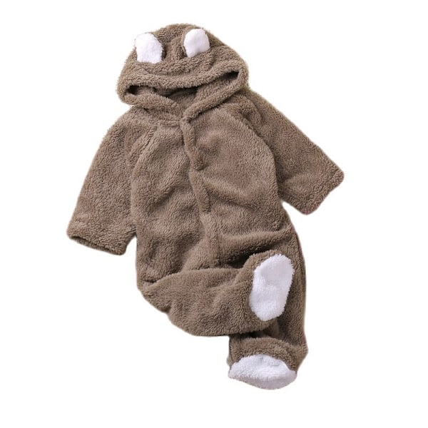 Humor Bear Baby Rompers Langærmet Tegneserie Stil Spædbarn Jumpsuits Toddler Baby Tøj Efterår Vinter BA019 gray 6-9M