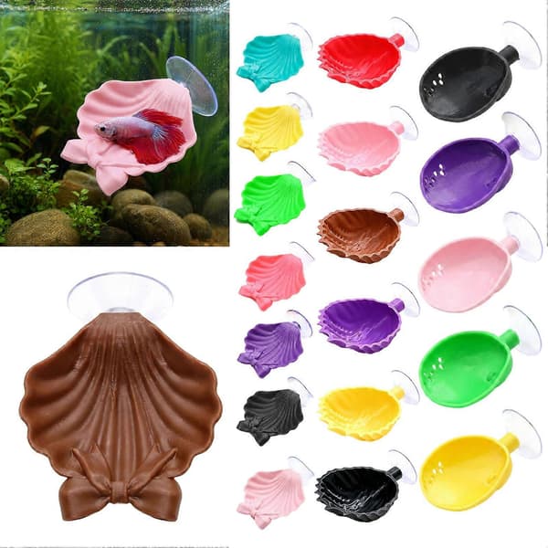 Fiskakvarium Skalgömma – Bekväm Konkav Design – för Betta Lek 7pcs