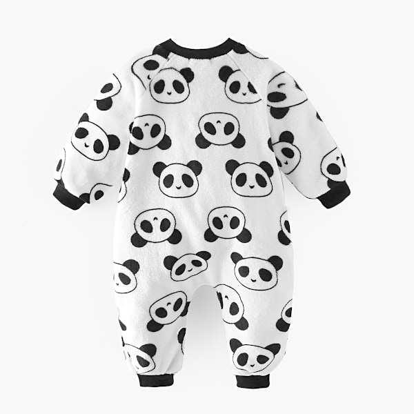 Sanlutoz-Panda Varma och Mysiga Fleece-Baby Overaller Långärmad Toddler Pojkar Jumpsuits Kläder Dragkedja Koreansk Stil BRW3010 0-6M