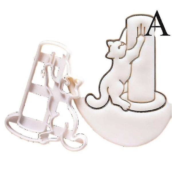 1/3 stk Kattkjeksformer Kitty Butt Form DIY Kjekskjeksform Stempel Bakeware A
