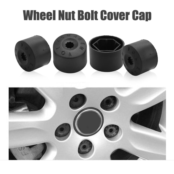 20 Hjulmutter Bolt Deksel Cap 17mm For Golf Mk4 For