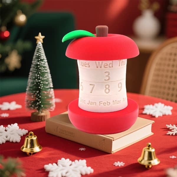 Eple roterende kalender skrivebordsdekorasjon ornament gave