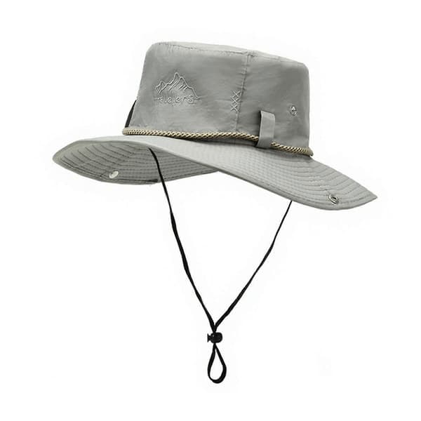 Vikbar solhatt - Lätt & Kompakt Design - för strandsemester Light Grey