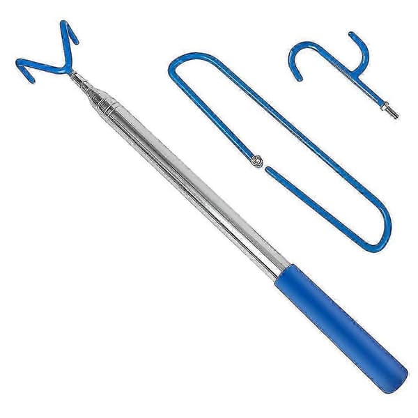 Disc Golf Retriever with 3 Hooks, Telescopic Disc Golf Accessory Tool Extendable Grabber 1 white A 50g