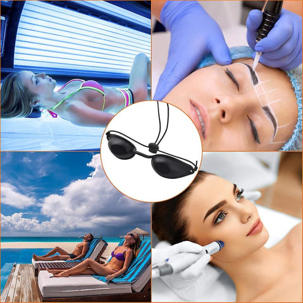 3stk solariumsbriller, Uv øyevernbriller, solariestudio øyebeskyttelse, pålitelige infrarøde solariumvernebriller for laserterapi, Ipl Hair Rem