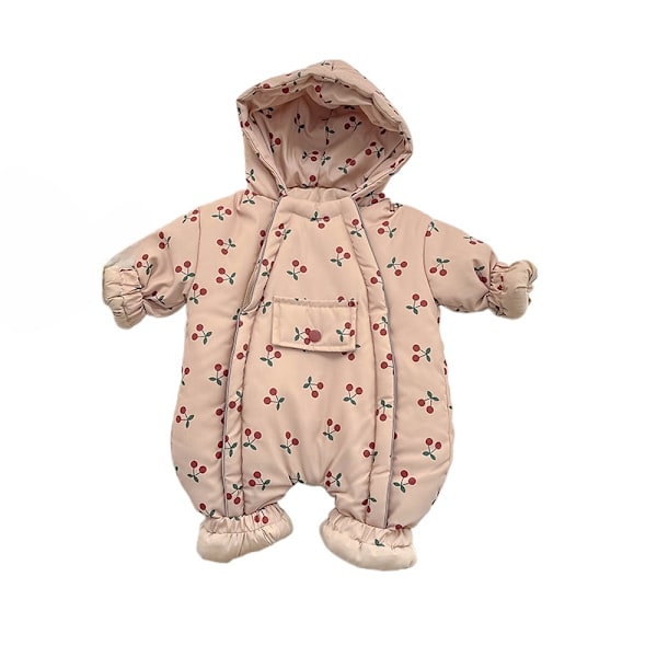 Vadderade babykläder, bomullsbyxor, kryprock, utomhuskläder för bebisar, vinterkläder marrón 90cm