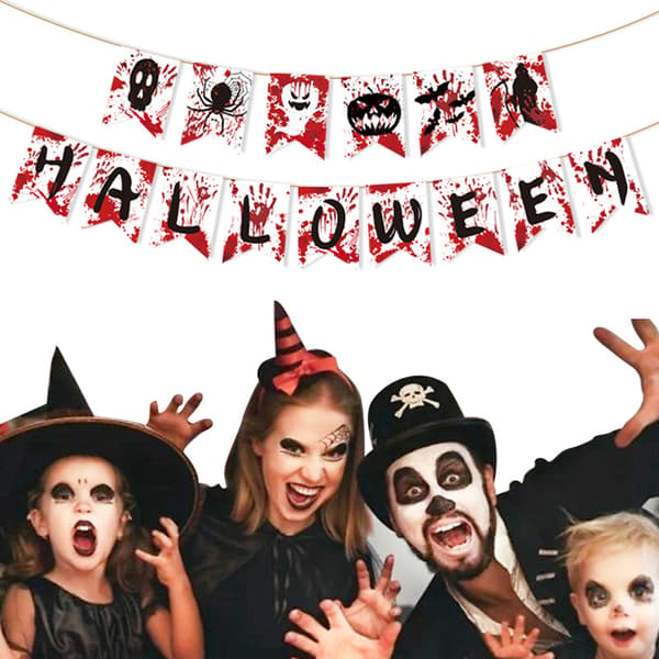 Halloween-girlander bånddekorasjon festgirlander variant E