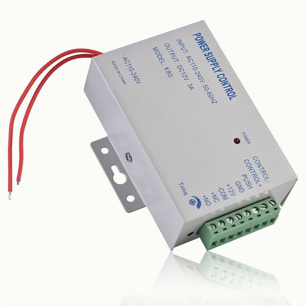 K80 døradgangssystem Elektrisk strømforsyning Kontrol Dc 12v 3a Miniature Strøm/elektrisk lås Strøm/