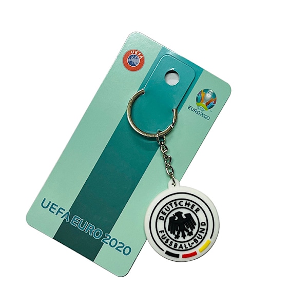 PVC football team logo 2024 Germany European Cup national team keychain France Portugal England Real Madrid