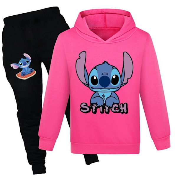 Pige Cartoon Hoodie Sæt Børn Prinsesse Hættetrøje Trøje Casual Langærmet Tøj Sæt til 4-13 År M 130CM