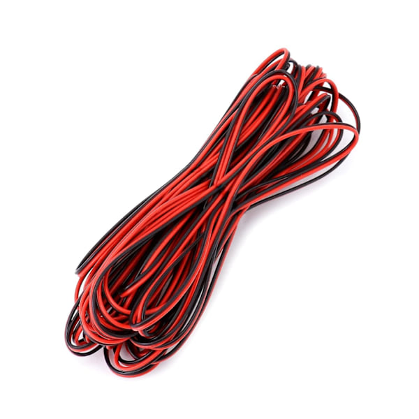 10 Meter 22AWG Elektrisk Kabel, 2-ledare Svart Röd Kabel, Förlängningskabel, för Bil LED Strip Ljus