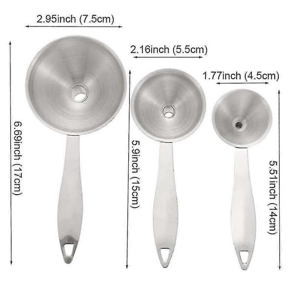 Tratt i rostfritt stål Liten tratt Mini fickplunta Trattar