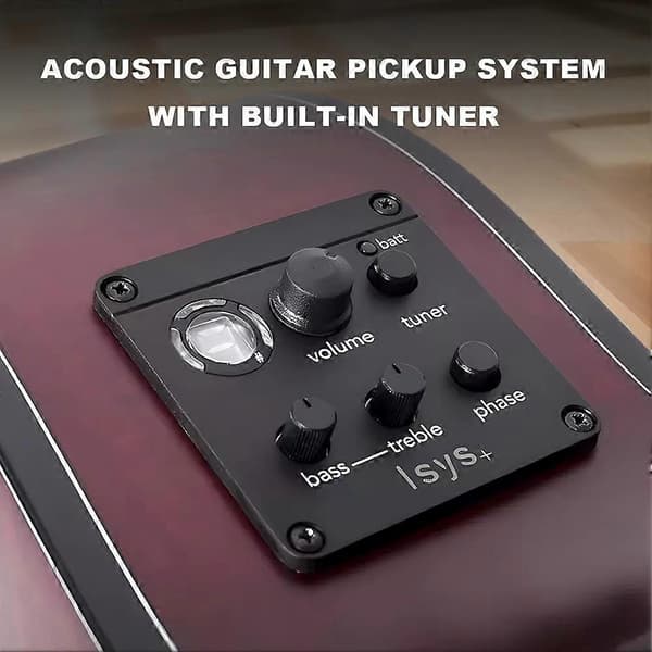 Akustisk gitarpickup for Fishman ISYS+ EQ Mic Blend Preamp System Justerbar Akustisk Gitarforsterker