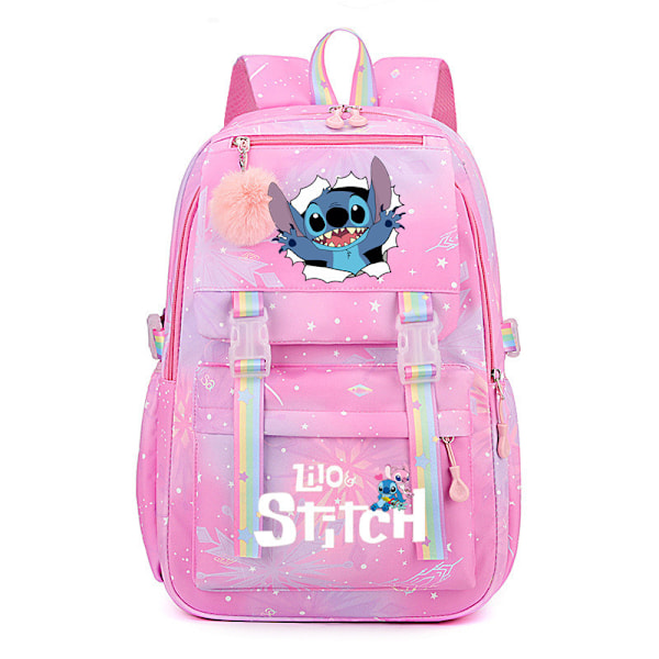 Lilo og Stitch Rygsæk til Kvinder Drenge Piger Bogtaske Skoletaske til Studerende Teenagere color4