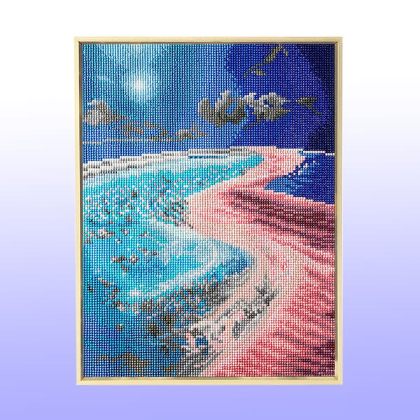 30x40 cm 5D DIY Full Diamond Painting, Handmålad Blomma