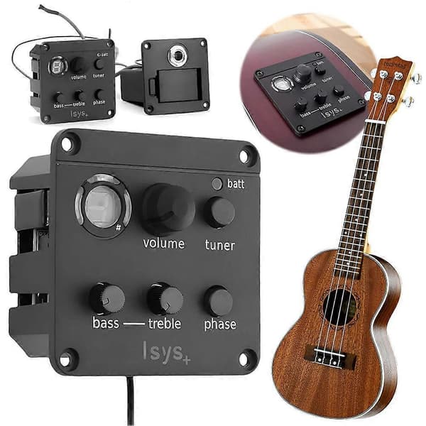 Akustisk gitarpickup for Fishman ISYS+ EQ Mic Blend Preamp System Justerbar Akustisk Gitarforsterker