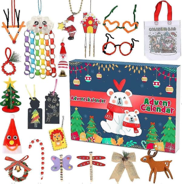 Ny Børns Håndlavede DIY Blind Box Julekalender Nedtælling Håndlavet Blind Box Legetøj
