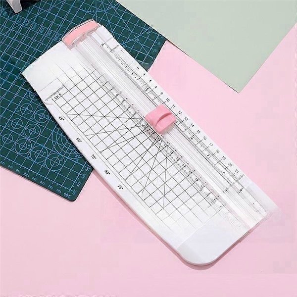 Paperileikkuri, kannettava paperitrimmeri, 30 cm:n paperileikkuri askartelutyökalu sivuviivaimella askartelupaperille, A4 A5 -paperi A