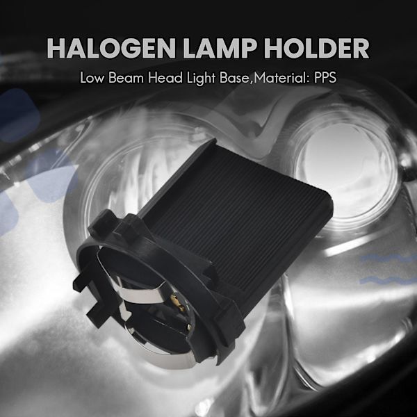 Halogen lampeholder Nærlys hovedlys base til golf 6 Mk6 7 Mk7 til R 5k0941109 black