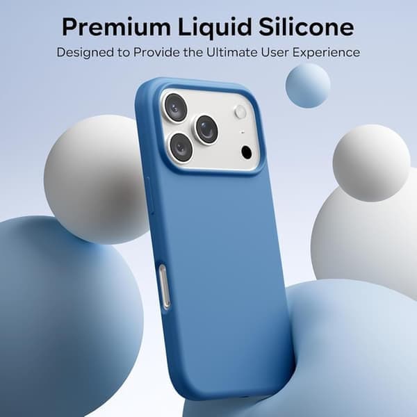 Flytende silikondeksel til iPhone 16 Pro, Støtsikkert mykt telefondeksel, Full beskyttelse, Titan Sand Titanium Sand iPhone 16 Pro