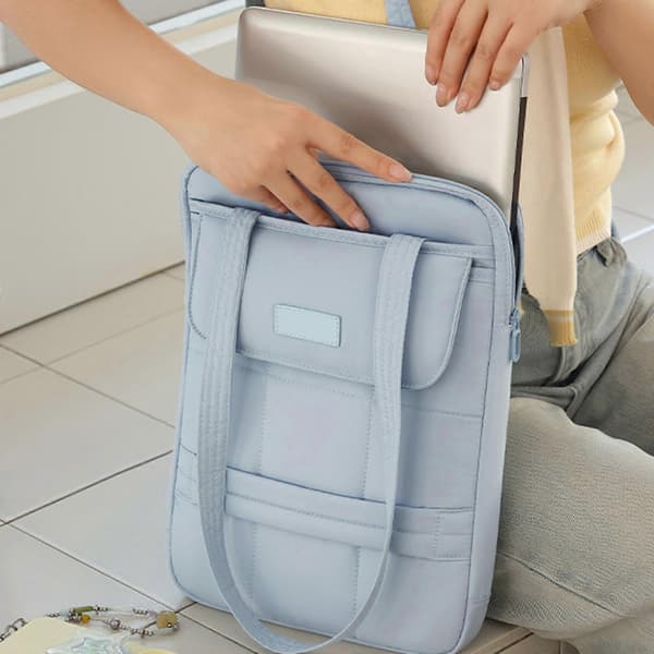 Laptop Messenger Bag Lättvikt Polyester Datorväska Axelväskor För Män Kvinnor Professionella Daglig Pendling Blå Blue