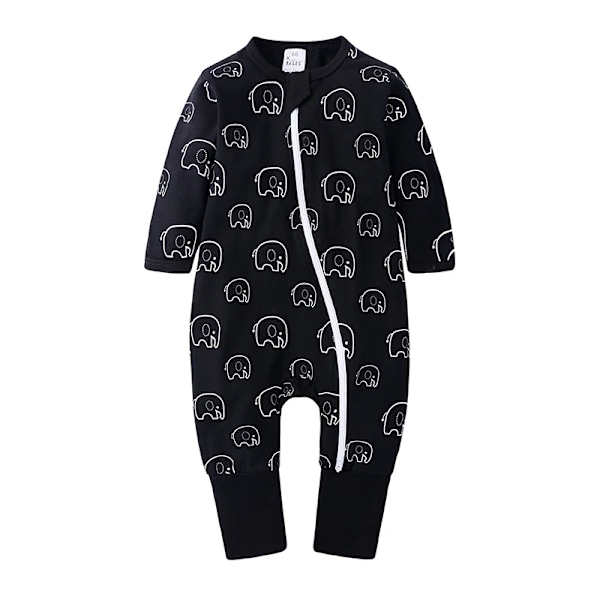 2023 Nyfødt Baby Dreng Romper Langærmet Trykt Romper Spædbarn Pige Jumpsuit Pyjamas Body 7 EU: 3-6m