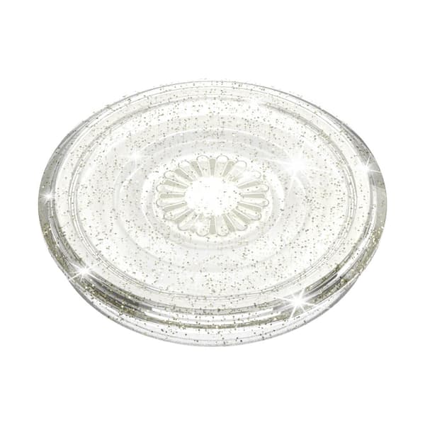 POPSOCKETS Clear Glitter Silver Aftageligt Greb med Standerfunktion