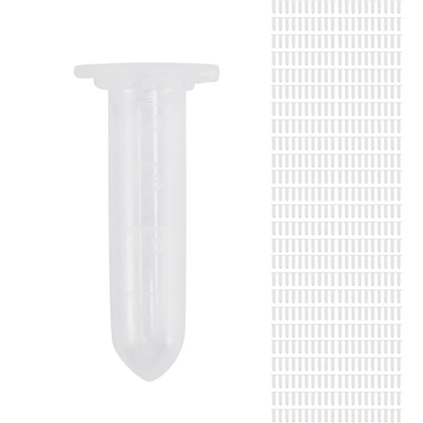 500 st 2 ml -centrifugrör Teströr Vial Klar Plast Vials Behållare Snäpplock För Laboratorium Sa