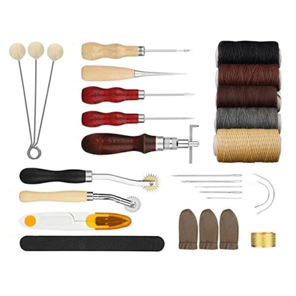 Leather Tool Set / Hand Tools for Leather - 28 Pieces