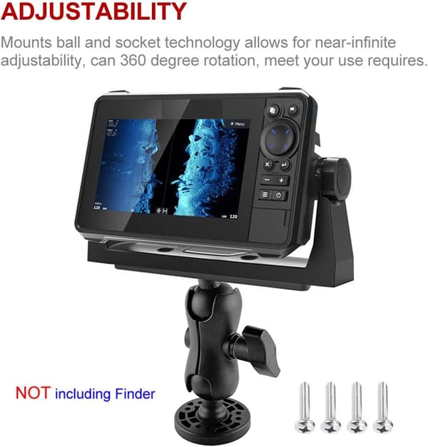 Fishfinder Mount, Ball Mount for Fishfinder, 360°, ZQKLA