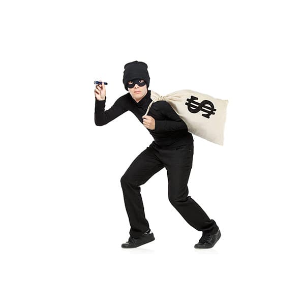Halloween Tyvesæt Pengepose Hue Handsker Maske One Size Pengepose Dollar