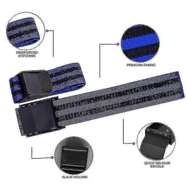 Blå blodflödesrestriktionsband 4-pack ocklusionsträning BFR-band för ben armar sätesmuskler