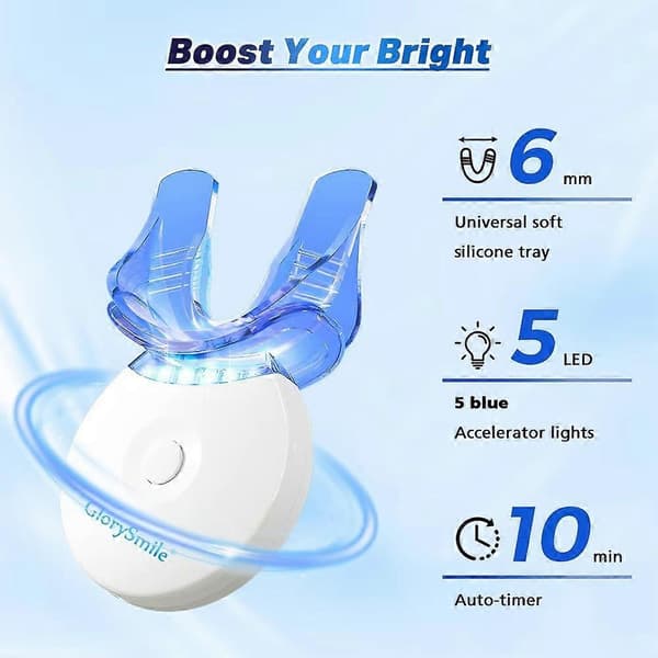 Tannblekingssett med LED-lys for sensitive tenner og tannblekingssystem 1 box