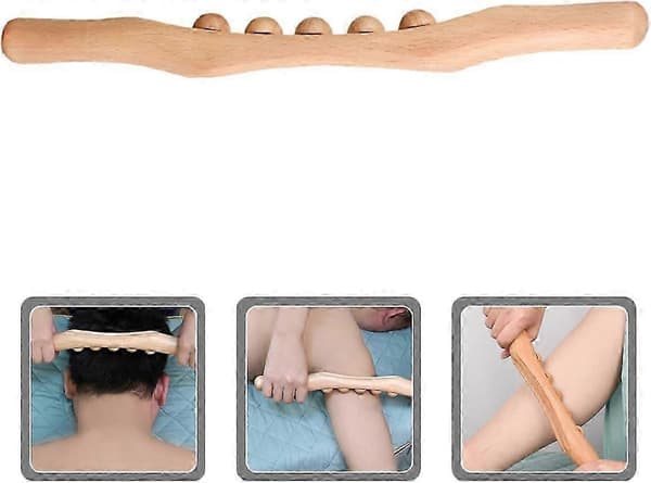 Professionel træmassagepind til ryg- og muskelterapi