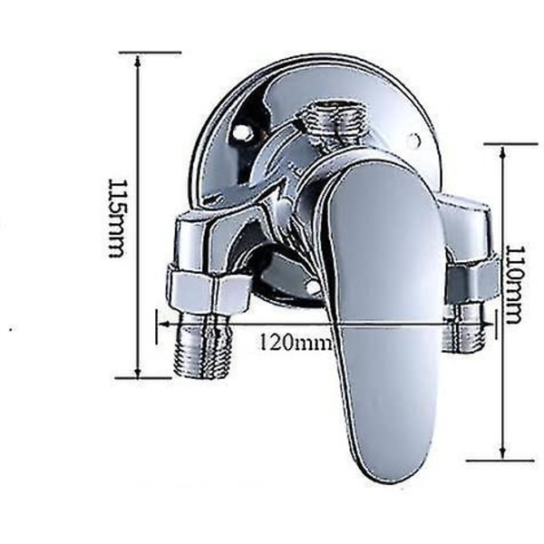 Duschblandare Badrumsblandare Väggmonterad Engrepps Duschblandare Mässing För