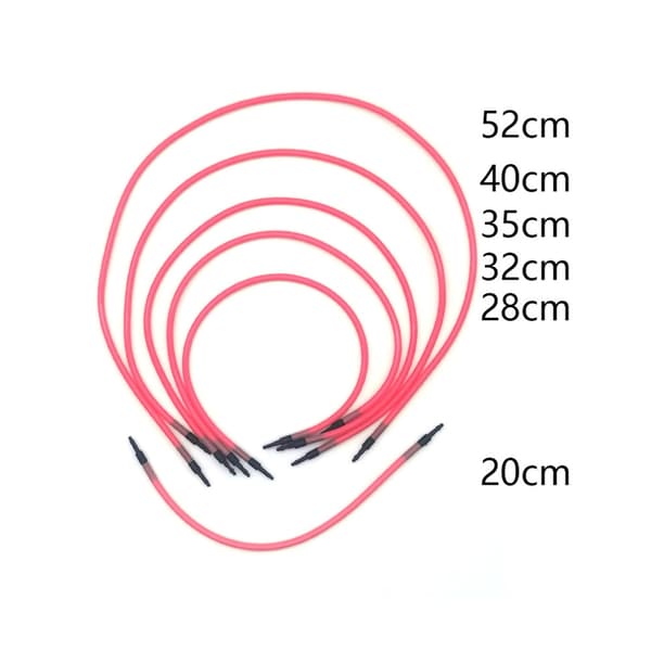 10 par ABS utskiftbare rundpinner med etui 3,75mm-10mm