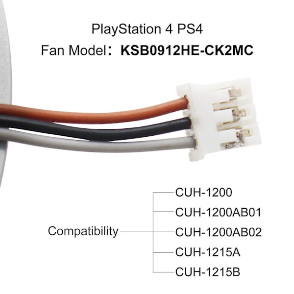 Internt kylfläkt för PS4, ersättning för Sony Playstation 4-spelkonsol Cuh-1200 Cuh-1215a, kylpastaverktygssats