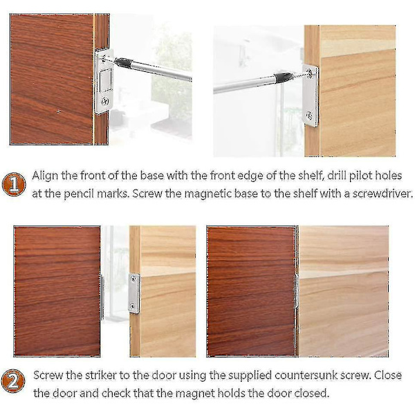 Magnetisk Lås Slank For Skyvedør Skuff Magnetisk Garderobe (10 Pakk) C