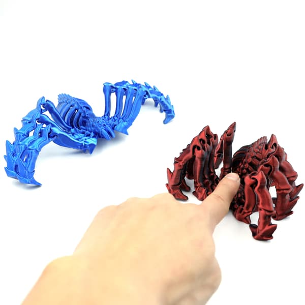 3D-printet edderkoppelegetøj med bevægelige led, elastisk edderkop, simuleringsdyr integreret modelpynt