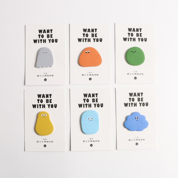 Sticky Notes, Candy Bean Bio Series, 6 Designs