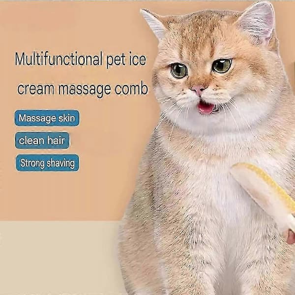 Celery Pets Kattungekam, simulerad kattungekam Yellow version