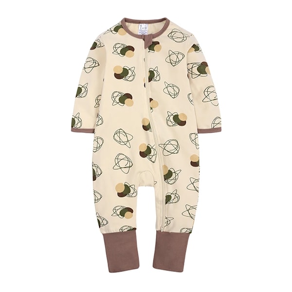 Nyfødt baby bomulls romper klær lang ermet tegneserie jumpsuit 6 18-24m