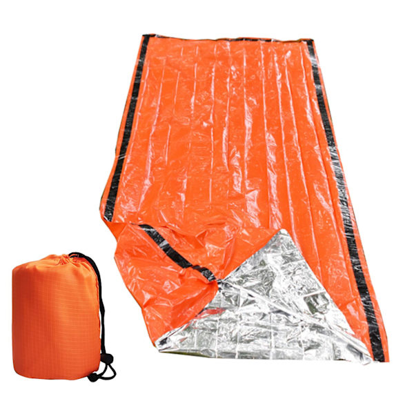 Vattentät nödsituationsöverlevnadssovsäck Vandring Camping Termiska sovsäckar Orange