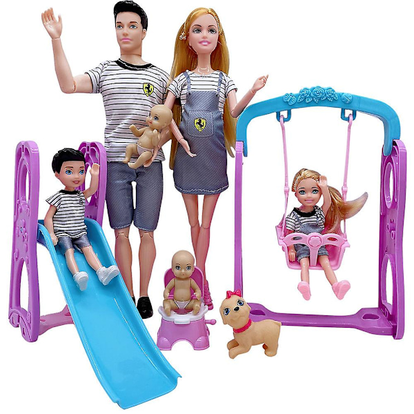 Barbie docka graviditet stor mage familj 6 personer docka stor mage gravida kvinnor baby rollspel flicka leksaker