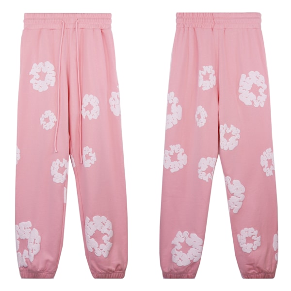 Trendikäs 2024 Vaahtoprintti Löysä Hupullinen Y2K Hip Hop Streetwear Miesten ja Naisten Hupullinen Rentoutunut Yläosa PINK PINK XL