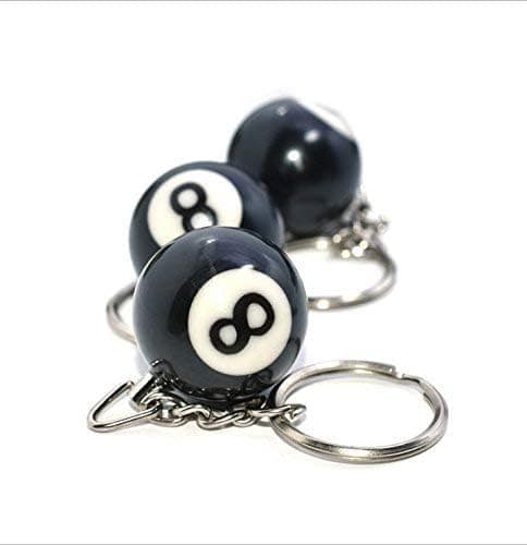 2 Kreative Nummer Otte Billard Nøglering Sort Kvalitet