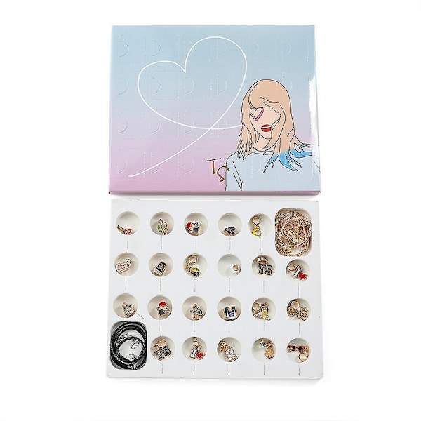 Taylor Swift Adventskalender Armbånd 2023 Julegave Bursdag Nedtelling Kalender Med 24 Gaver For Barn Voksne Fans [DB]