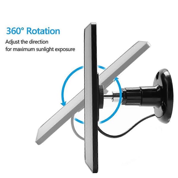 Solar Panel for Arlo Pro 4/Ultra 2/Pro 3/Ultra/Pro 5S Surveillance Camera Charging Panel - Black Multicolor