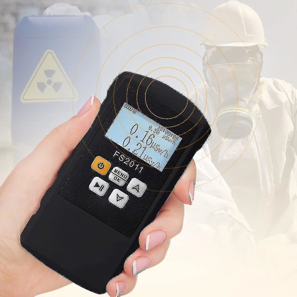 Profesjonell kjernefysisk strålingsdetektor - Geiger Counter Dose Alarm Device Med LCD-skjerm, Personlig Strålingsdetektor, Portable Dosimeter Monito