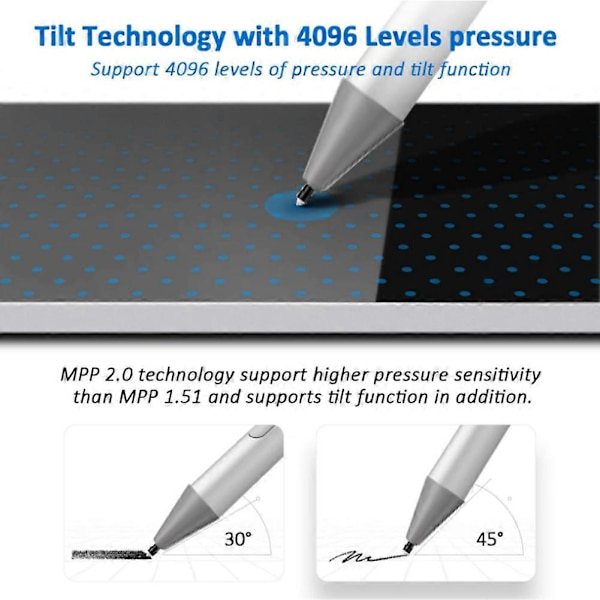 Pekpenna för Microsoft Surface 4096 tryckkänslighet Handledsavvisning för Microsoft Surface Pro9 Pro8 Laptop, B